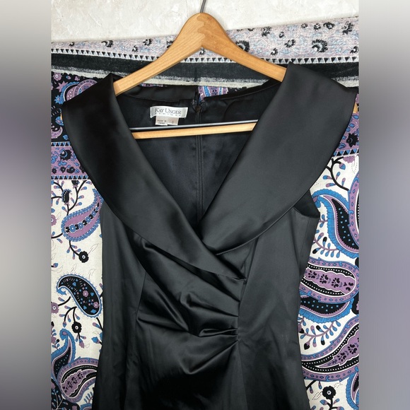 Kay Unger VTG satin twist cocktail dress - Picture 5 of 5